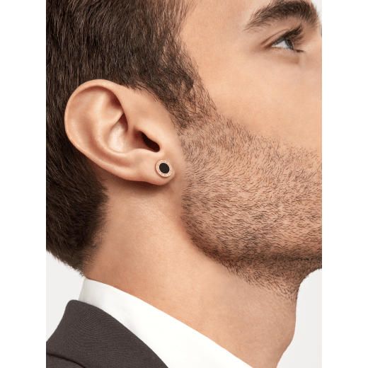BVLGARI BVLGARI 18K 玫瑰金單邊耳針式耳環鑲飾縞瑪瑙。 354730 image 4