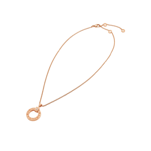 BVLGARI BVLGARI necklace with 18 kt rose gold chain and 18 kt rose gold pendant set with a diamond 344492 image 2