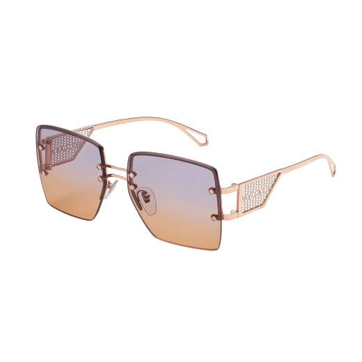 Bvlgari Bvlgari BV6144KB Sunglasses Women Geometric Gold 55mm New & Authentic 