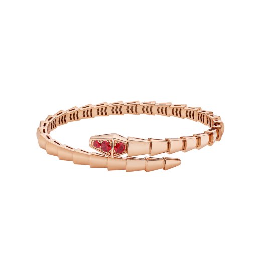 Lunar New Year Special Edition. Serpenti Viper one-coil 18 kt rose gold bracelet set with rubies on the head. BR860512 image 2