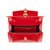 "Alexander Wang x Bvlgari" belt bag in smooth Amaranth Garnet red calfskin. New double Serpenti head closure in antique gold-plated brass with alluring red enamel eyes. SFW-001-1029S image 2
