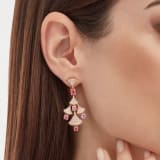 DIVAS' DREAM 18 kt rose gold earrings set with brilliant-cut spinels (3.81 ct) and pavé diamonds (2.22 ct) 357943 image 4