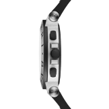 BVLGARI宝格丽Aluminium腕表，搭载品牌自制的自动上链机械机芯，具备计时功能，40毫米直径铝质和钛金属表壳，黑色橡胶表圈镌刻“BVLGARI BVLGARI”字样，灰色表盘，黑色橡胶表带。防水深度可达100米。 103383 image 3