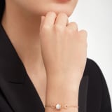B.zero1 soft bracelet in 18 kt rose gold with 18 kt rose gold and white ceramic pendant. BR859345 image 1