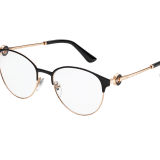 نظارات «بولغري بولغري» بإطار شبه مستدير وعدسات حاجبة للضوء الأزرق 904144 image 1