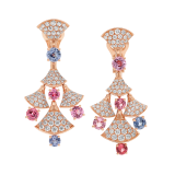 DIVAS' DREAM 18 kt rose gold earrings set with brilliant-cut spinels (3.81 ct) and pavé diamonds (2.22 ct) 357943 image 1