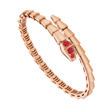 Lunar New Year Special Edition. Serpenti Viper one-coil 18 kt rose gold bracelet set with rubies on the head. BR860512 image 1