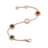 BVLGARI BVLGARI 18 kt rose gold bracelet set with carnelian, lapis, malachite and mother of pearl elements BR857842 image 2