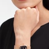 Serpenti Seduttori watch with 18 kt rose gold case set with diamonds, black lacquered dial and 18 kt rose gold bracelet. Water-resistant up to 30 metres. 103453 image 5