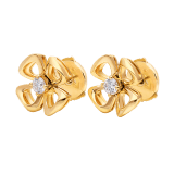 Fiorever Ohrstecker aus 18 Karat Gelbgold mit zwei zentralen Diamanten 357503 image 2