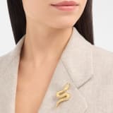 Serpenti 胸針，採用 18K 黃金，飾以半密鑲鑽石，蛇眼飾以黑色縞瑪瑙。 362634 image 3