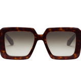 Serpenti Forever rectangular acetate sunglasses with enameled snakehead decor on the temples BV40006I image 2