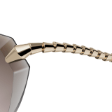 Serpenti Viper cat-eye rimless sunglasses with metal temples 904311 image 2