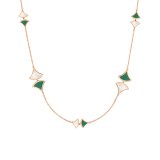 DIVAS' DREAM sautoir in 18 kt rose gold, set with malachite and mother-of-pearl elements. 353799 image 1