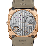 Octo Finissimo Automatic watch with mechanical manufacture movement, automatic winding, platinum microrotor, small seconds, extra-thin 18 kt satin-polished rose gold case, transparent case back, black matte dial and black alligator bracelet. Water-resistant up to 100 metres 103286 image 4