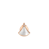 Divas' Dream 18 kt rose gold fan-shaped single stud earring set with mother-of-pearl and pavé diamonds 361992 image 1
