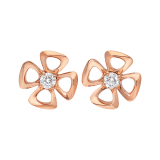 Fiorever Ohrringe aus 18 Karat Roségold mit zwei zentralen Diamanten 355327 image 1