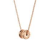 Collana B.zero1 con catena e mini-pendente in oro rosa 18 kt. 357255 image 1