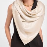 Polychroma Lux scarf in fine natural silk and cashmere. Made of 63% silk, 24% cashmere, 8% polyester and 5% polyamide. POLYCHROMALUX-SQ image 1