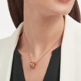 B.zero1 Rock necklace with 18 kt rose gold pendant with studded spiral, black ceramic inserts on the edges and 18 kt rose gold chain 358054 image 4