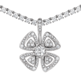 Wandelbare Fiorever Halskette mit Anhänger aus 18 Karat Weißgold mit Diamanten im Brillantschliff (5,55 Karat) und Diamant-Pavé (0,41 Karat) 358351 image 3