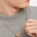 B.zero1 Rock pendant necklace in 18 kt yellow gold with studs set with pavé diamonds 358349 image 4