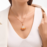 Divas' Dream 18 kt rose gold necklace set with round brilliant-cut Mandarin garnets and pavé diamonds 361110 image 1