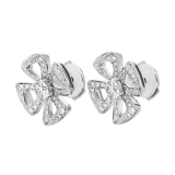 Fiorever 18 kt white gold earrings, set with two central diamonds and pavé diamonds. 354502 image 2