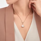 DIVAS' DREAM 18 kt rose gold necklace set with mother of pearl elements, a round brilliant-cut diamond and pavé diamonds 356452 image 3
