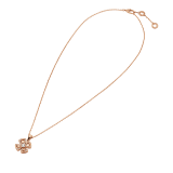 Fiorever 18 kt rose gold necklace set with a central diamond and pavé diamonds. 356223 image 2