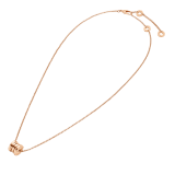 Collana B.zero1 con catena e mini-pendente in oro rosa 18 kt. 357255 image 2