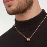 B.zero1 Rock pendant necklace in 18 kt rose gold with studs and black ceramic inserts 358350 image 6