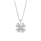 Fiorever 18 kt white gold necklace set with a central diamond (0.30 ct) and pavé diamonds (0.36 ct) 354496 image 4