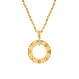 BVLGARI BVLGARI 18 kt yellow gold pendant necklace set with a diamond 361078 image 1