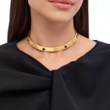 Bvlgari Tubogas 18 kt yellow gold necklace set with diamond pavé and black onyx studs CL860415 image 1