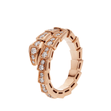 Кольцо Serpenti Viper, розовое золото 18 карат, бриллиантовое паве AN858522 image 1