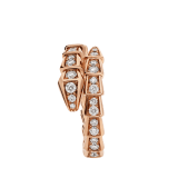 Serpenti Viper 18 kt rose gold ring set with pavé diamonds AN858522 image 2
