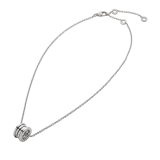 B.zero1 necklace with small round pendant both in 18kt white gold 352815 image 2