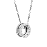 B.zero1 necklace with 18 kt white gold pendant set with demi-pavé diamonds on the edges and 18 kt white gold chain 359618 image 1
