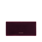 Pochette de soirée Bvlgari Tubogas en velours prune nuit avec doublure en cuir nappa de la même couleur. Poignée Tubogas emblématique en laiton doré ornée de zircones et d’un fermoir magnétique. 295712 image 2