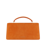 Serpenti Forever Elongated top handle bag in Terracotta nubuck leather with Terracotta nappa leather lining. Captivating snakehead magnetic closure in light gold-plated brass embellished with Terracotta enamel and gold-plated brass scales, and black onyx eyes. 295620 image 2