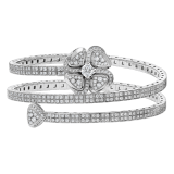 Fiorever 18 kt white gold bracelet set with a central diamond and pavé diamonds. BR858205 image 2