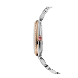 Serpenti Seduttori watch with stainless steel case, stainless steel bracelet, 18 kt rose gold bezel set with diamonds and a white silver opaline dial. 103143 image 3