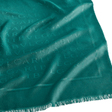 Lettere Maxi stole in fine Niagara sapphire blue silk wool. LETTEREMAXIa image 2