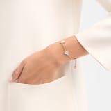 Divas' Dream 18 kt rose gold soft bracelet set with white mother-of-pearl elements BR860954 image 1