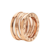 B.zero1 Design Legend 4-Band-Ring aus 18 Karat Roségold und weißer Keramik. AN858574 image 1