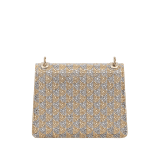 Piccola borsa a spalla Serpenti Forever Day-to-Night con motivo Calla realizzato con cristalli rosso-violacei e argento applicati su pelle scamosciata e fodera in nappa nera. Accattivante chiusura magnetica Serpenti in ottone placcato palladio con squame diamantate e occhi in onice nera. SEA-1281-CALLACRIS image 2