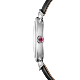 DIVAS' DREAM watch with 18 kt white gold case set with brilliant-cut diamonds, diamond-pavé dial and black satin bracelet 102561 image 3
