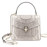Serpenti leather crossbody bag Bvlgari White in Leather - 33647345