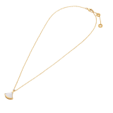 DIVAS' DREAM 18 kt yellow gold necklace with pendant set with one diamond and mother-of-pearl element 360443 image 2